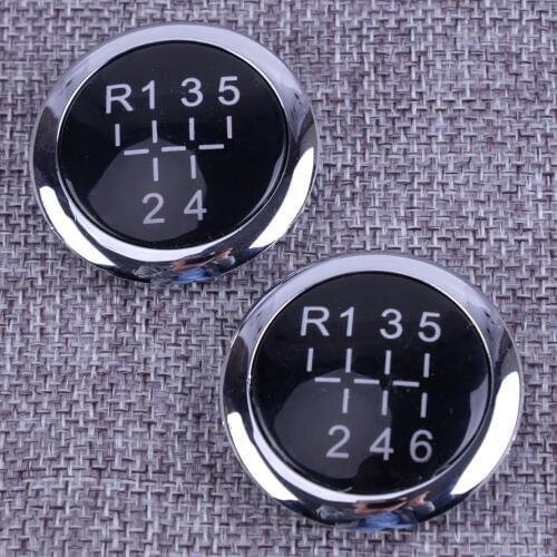 CITALL Black Silver Insert 5 6 Speed Car Gear Knob Cap Top Badge Fit for VAUXHALL OPEL ASTRA H CORSA D 2004-2008 2009 2010