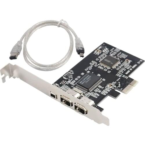 HOT-1394 Firewire Card,PCIe 3 Ports 1394A Firewire Expansion Card, PCI Express to External IEEE 1394 Adapter Controller