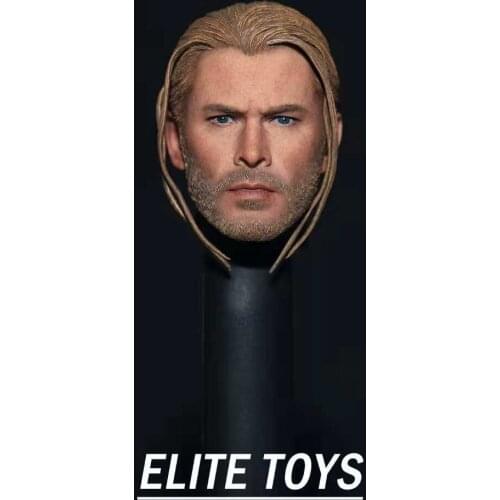 In stock 1/6 Scale Male Hero Man Boy Head Thor Braid Head Sculpt Model Toys Fit 12" Action Figure Body