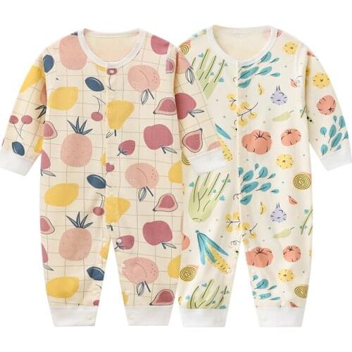 Kiddiezoom Fashion Spring Autumn Baby Boy Girl Rompers Unisex 100% Cotton Cartoon Soft Long Sleeve Baby Clothes Roupas De Bebe