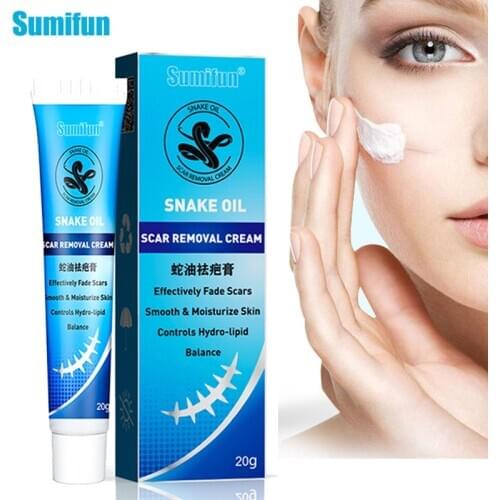 Sumifun 20G Snake Oil Scar Cream Chinese Medical Natural Professional Ointment Anti Acne Scar Removal Treatment Hand Face Care