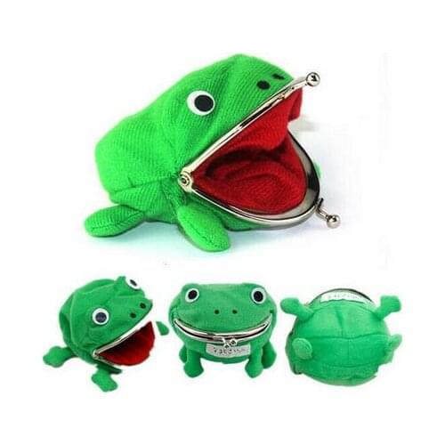 Cute Cartoon Mini Purse Bags Women Wallets Coins Holders Sweet Girls Clutch Portable Pouch Lady Green Frog Purse