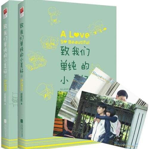 New 2pcs/seet A Love So Beautiful warm love novels funny Youth literature by Zhao qianqian Chinese popular fiction novel