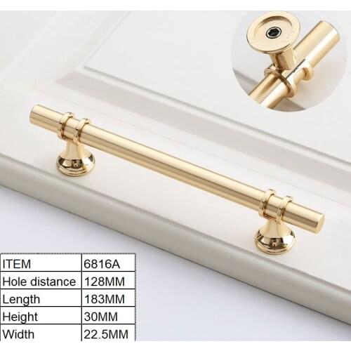 Aluminum Alloy PlastiBlack Gold Door Handle Kitchen Cabinet Handle Solid Drawer Handle Furniture Handle European Modern Hardware
