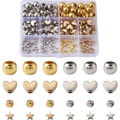 200pcs/box CCB Plastic Beads Large Hole Beads Mixed Color for Jewelry Making DIY Bracelet Necklace Accessories Supplies