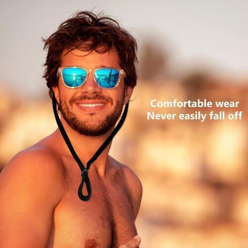 Adjustable Black Eyewear Retainer, Universal Fit Rope Eyeglass Retainer, Sport Unisex Sunglass Retainer Holder Strap C030
