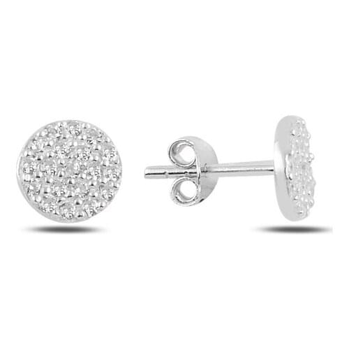 Silver 925 Sterling Zircon Stone Earrings