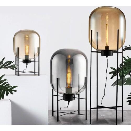 Post-modern Simplicity LED Floor Lamps Nordic Standing Lamp for Living Room Bedroom Restaurant Glass Illumination Floor Light