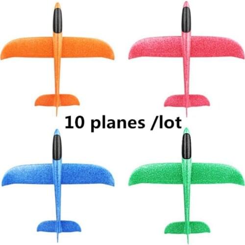 5-10pcs/lot Foam Material Hand Throw Plane Outdoor Launch Glider Childrens Gift Model Toy 48 Cm Fun Childrens Helicopter Toys