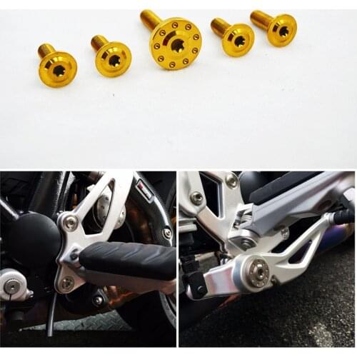 Titanium Foot Peg Brackets And Brake Lever Bolts 5Pieces For BMW R Nine t 2014+ R9T