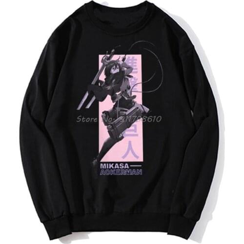 Attack On Titan Mikasa Awesome Hoodie Men Spring Autumn Sweater Streetwear Harajuku
