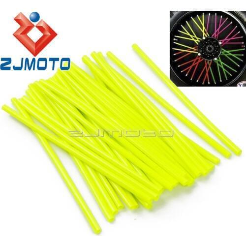 Universal Motorcycle Bicycle Wheel Rim Spoke Skins Covers Dirt Pit Bike Wheel 6.5" Wrap Tubes Decor Protector Kits