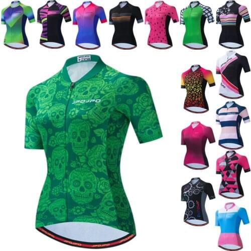 Weimostar Skull Cycling Jersey Women Mountain Bike Jersey Shirt Maillot Ciclismo Quick Dry Cycling Clothing Pro Bicycle Clothes