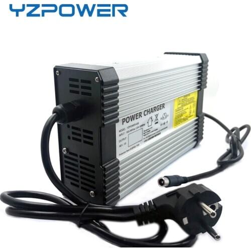 YZPOWER 100.8V 4A Lithium Battery Charger Suitable for 88.8V 24S lithium battery packAluminum housing and optional plug
