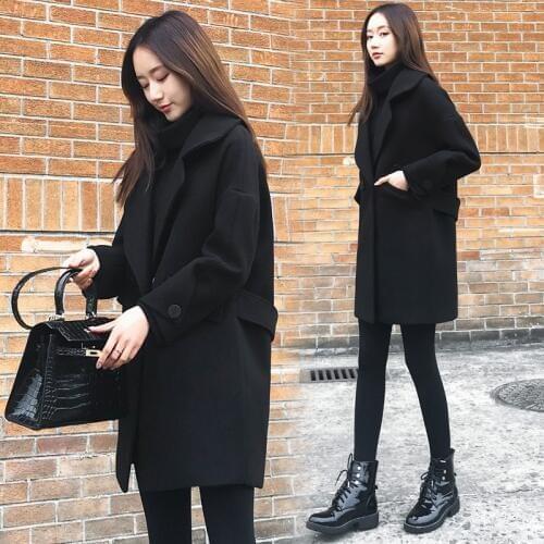 Women blend coat female ladies trending styles warm Woman coats winter 2018 long coats woman winter 2018 trenchcoat KK2493