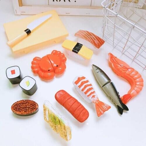 Kitchen Cutting Toys Kids Play House Simulation Sushi Model Pretend To Play Sushi Combination Mini DIY Food Toy