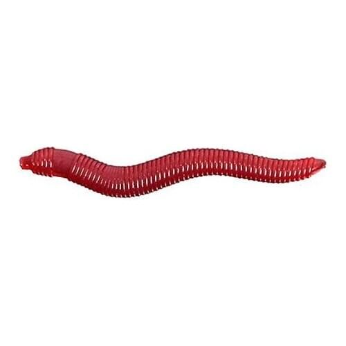 100Pcs/set Soft Red Earthworm Worm Fish Lures Simulation Bait Bass Fishing Tackle Fake Lure