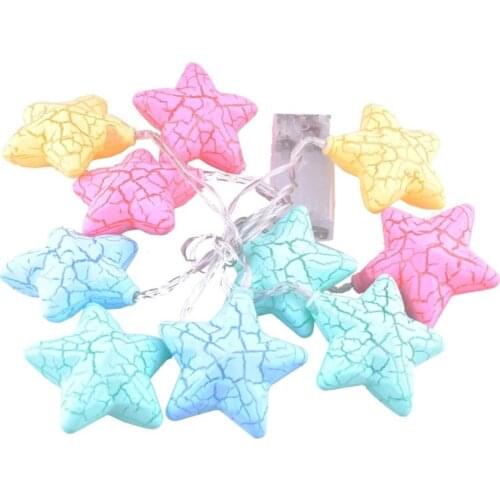 10lu Colorful Star Shape Dolman Led 1,5 Meters