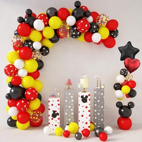128pcs/lot Mickey Mouse Latex Balloons Set for kid baby shower Birthday Party Decorations anniversaire party balloon Air Toys
