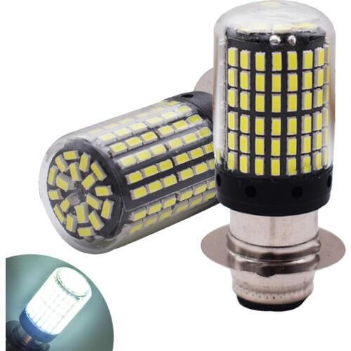 144LED H6M P15D 100W 6000K 1200lm Motorcycle Headlight Bulbs High Low Beam for Yamaha Raptor 700 700R 06-18 ATV UTV