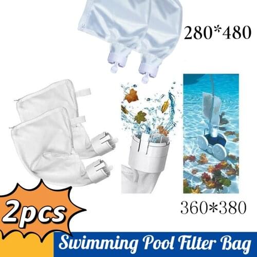 2Pcs For Polaris 280 480 /360 380Pool automatic Cleaner leaf Bag parts silt All Purpose Pool sweep vacuum Suction Machine Bags