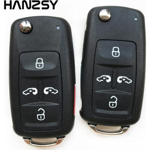 4/5 Buttons Car Remote Key Shell For VW Volkswagan Sharan Multivan T5 Caravelle Flip Folding Key Case Cover Fob Uncut Blade