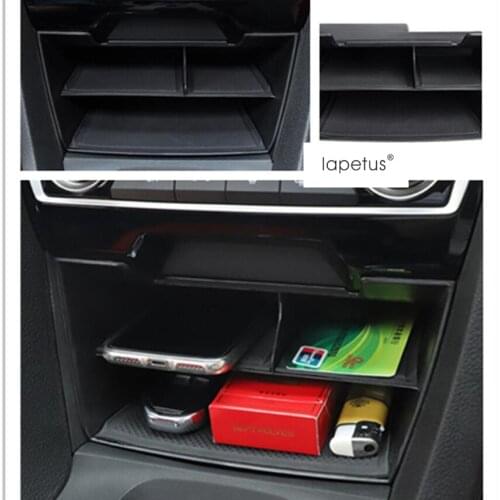 Lapetus Accessories Fit For Honda Civic 2016 - 2020 Central Control Multifunction Container Storage Box Molding Cover Kit