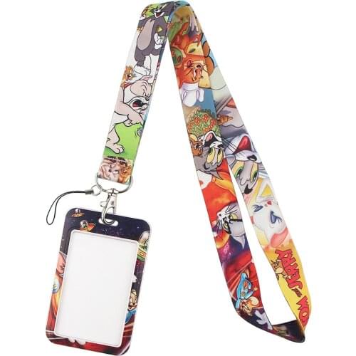 DB374 Homegaga Cute Cat Funny Animal Lanyard For Key The 90s Phone Works Badge Neck Strap With Phone Hanging Rope Webbing Ribbon