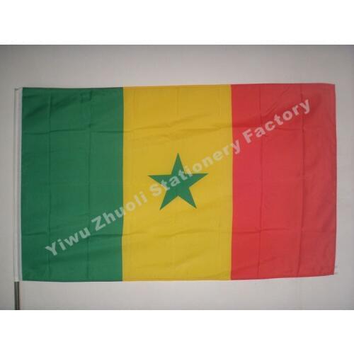 Senegal Flag 150X90cm (3x5FT) 115g 100D Polyester Double Stitched High Quality Free Shipping