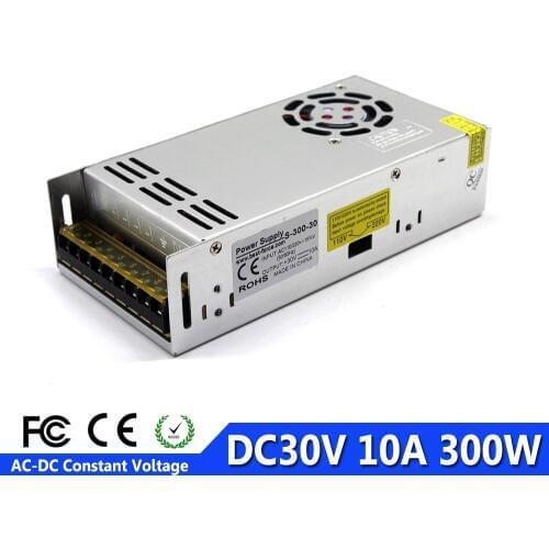 DC Power Supply 30V 10A 300W Switching Power Driver AC 110V 220V Input to DC30V SMPS For CNC CCTV Motor 3D Printer Led Light