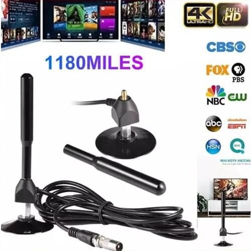Indoor Universal TV Receiver Amplifier Satellite Signal Receiver for DTV / HDTV Long Distance High Gain HD Digital TV Antenna