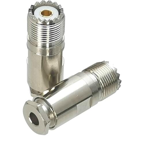 10Pcs Connector UHF SO239 Female Jack Clamp RG58 RG142 LMR195 RG400 RF Adapter Coaxial High Quanlity