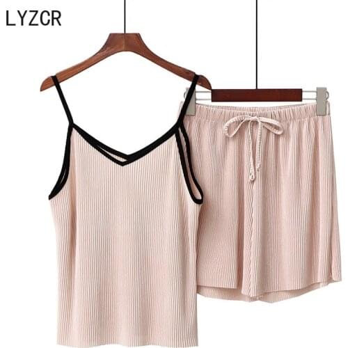 Summer Ice Silk Short Suits Set Woman 2 Piece Womens Modal Shorts and Sleeveless Tank Tops Sexy Tracksuit For Women 2021 Home