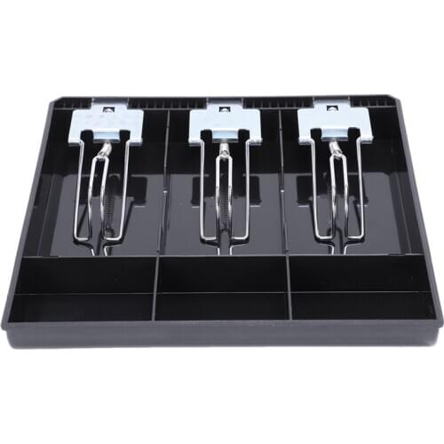 HOT-3-Grid Money Cash Coin Register Insert Tray Replacement Cashier Drawer Storage Register Tray Box Classify Store