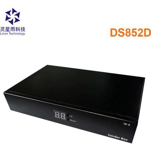 Linsn full-color sender box DS852D dual color and single color led screen sending box, supports 2048*640