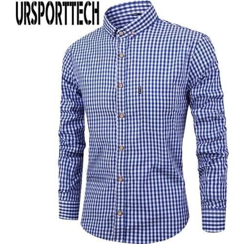 Men Shirts New Arrivals Brand 100% Cotton Slim Fit Male Plaid Shirt Long Sleeve British Style Fashion Mens Shirt Plus Size 4XL