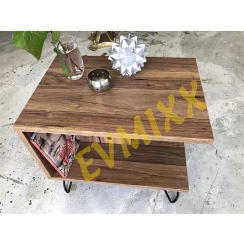 Table wıth shelf, zıgon, fıshos, mıddle table, sıde table , walnut table