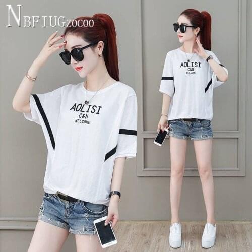 2020 Summer New Bat Sleeve Women T Shirt Plus Size Embroidery Female Tee Shirts