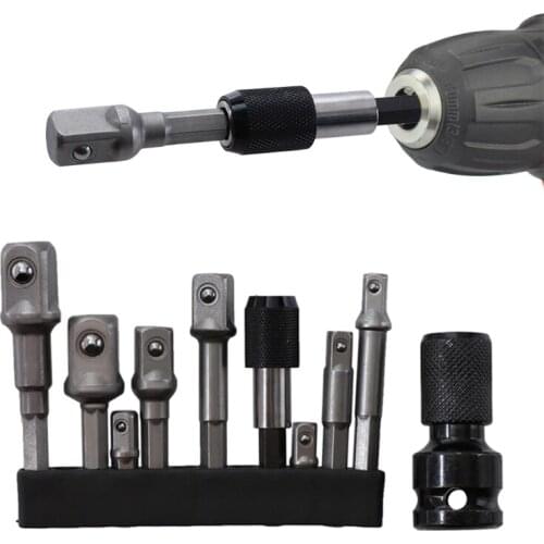 Steel 1/2" Square to 1/4" Hex Ratchet Socket Adapter Drive Converter Impact Chromium Vanadium Steel Anti-corrosion Tool dropship