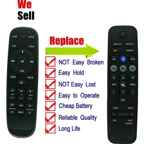 Remote Control For Philips HTL2101X HTL3140B HTL3140B/05 HTL3140B/79 HTL3140S/12 HTL3140B/12 Home Theater Soundbar speakers Syst