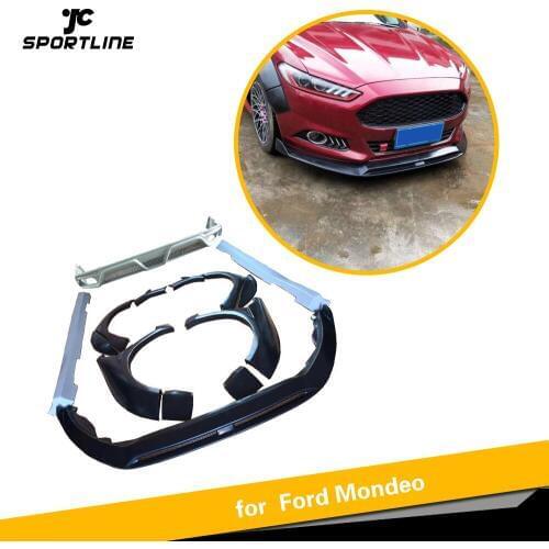 ABS Front Bumper Lip Splitters Rear Bumper Diffuser Side Skirt Wheel Arches for Ford Mondeo Sedan 2013 - 2016 Body kits