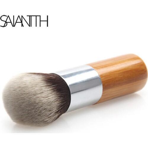 SAIANTTH Bamboo handle round makeup brushes blusher brush professional beauty tool maquiagem 10cm face make up soft hair pinceis