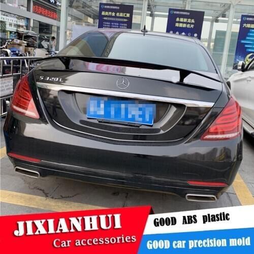 For W221 Spoiler 2011-2017 Mercedes-Benz W222 S-class S300 S350 Spoiler NF ABS plastic Material Car Rear Wing Color Rear Spoiler