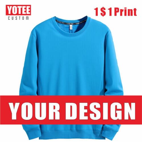 YOTEE2020 Winter Round Neck Sweatshirt Customized Fashion Long Sleeve Warm Sweatshirt Korean Casual Jacket Cheap Print Logo