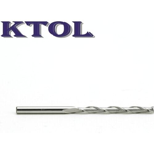 Extra Long 3.175*52mm 2 Flute Engraving Router Bit Tungsten Carbide Milling Cutter for Wood Acrylic 10pc CNC End Mill MDF Cutter