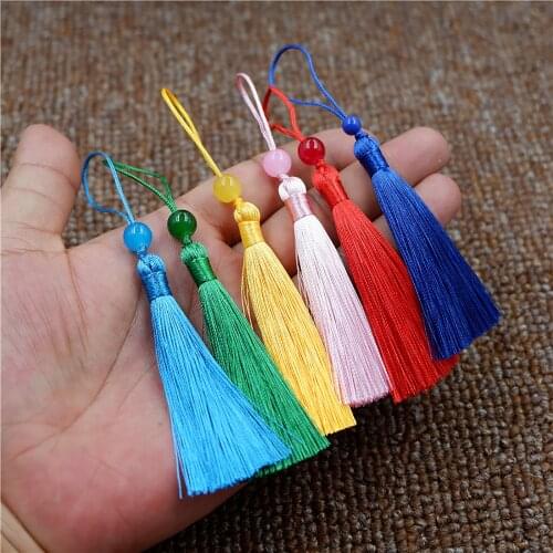 10pcs Hanging Rope Silk Tassels Fringe Sewing For Keychain Straps Jewelry Fringe Tassel DIY Embellish Curtain Accessories