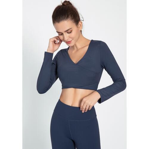 Long Sleeve Lumbar Yoga T-shirt Breathable Sportswear Top Women Gym Fitness Underwear Running Training Dance Clothes for Women