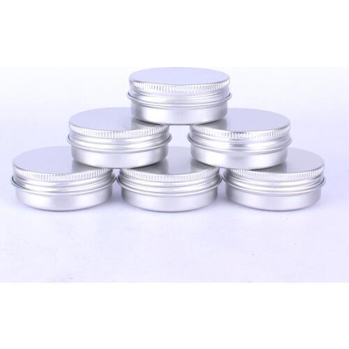 Tin box Refillable Containers 30ml Aluminum Cosmetic Small Tins Storage Jars Empty Cosmetic Screw Top Sample Containers