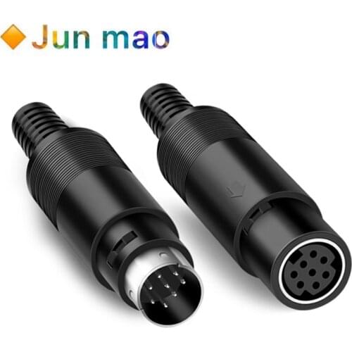 1PC Mini DIN Plug Socket Connector 3/4/5/6/7/8 PIN Chassis Cable Mount Male Female 3-8Pin