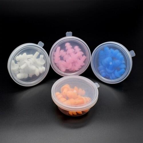 2Boxs=10Pairs Comfort Earplugs Noise Reduction Silicone Soft Ear Plugs Swimming Silicone Earplugs Protective for Sleeping Travel